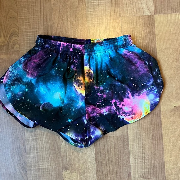 Galaxy Print Women's Athletic Shorts - Picture 1 of 5
